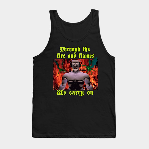 Fire Dragons Inspirational Design Tank Top by blueversion